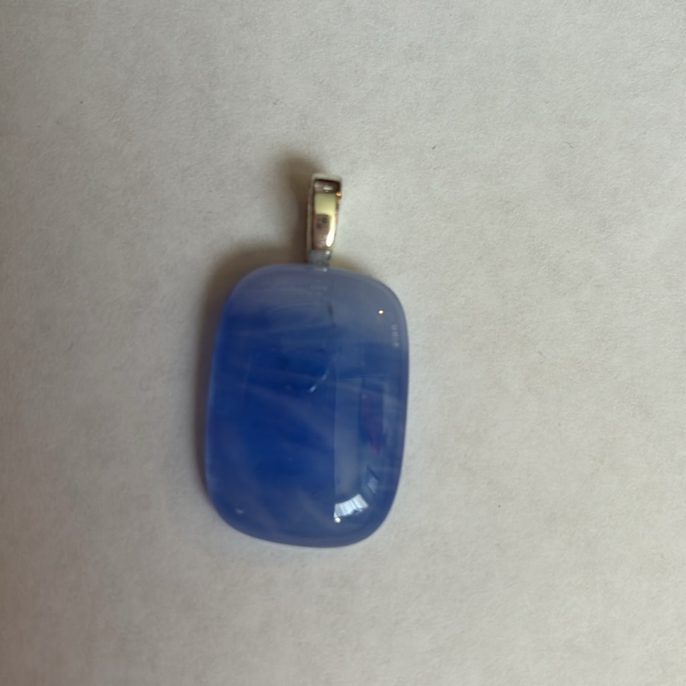 Blue stone pendant for necklace